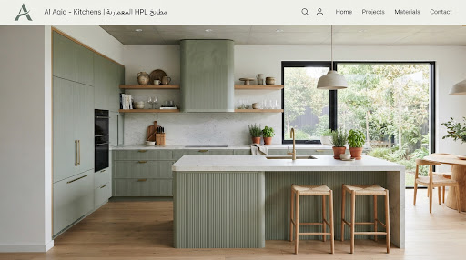 Sage green kitchen